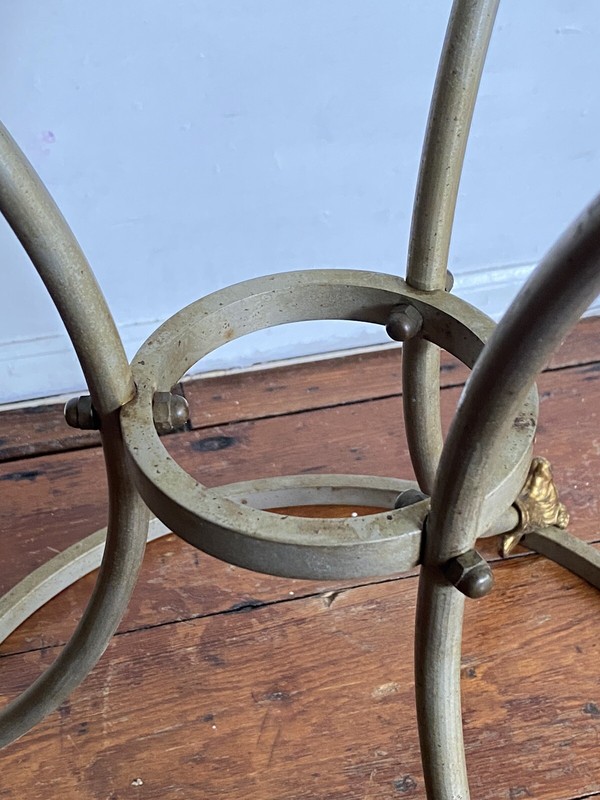 Ram Head & Hoof Maison Jansen Style Side Table Iron/Brass Italy gallery