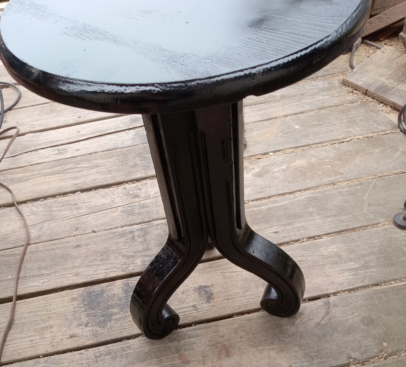 Black Distressed Pine End Table / Plant Stand (PS269) gallery