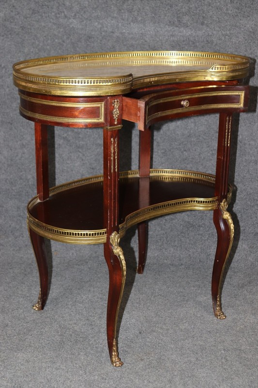 Francoise Linke Attributed Marble Top Louis XV Bronze Mounted End Tables gallery