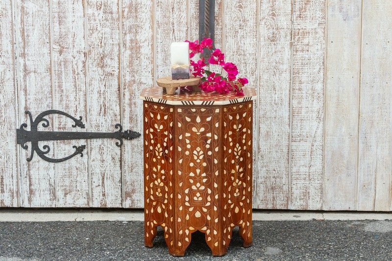 Mother of Pearl Inlay End Table