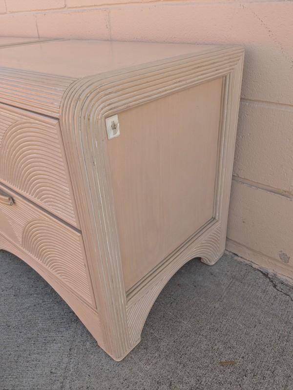 Vintage Rattan Wicker Nightstands Side Tables End Tables gallery