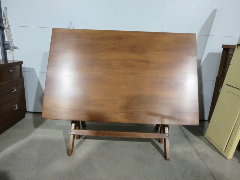 Vintage Hamilton Drafting Table 37 1/2" x 60" Long Completely Refinished gallery