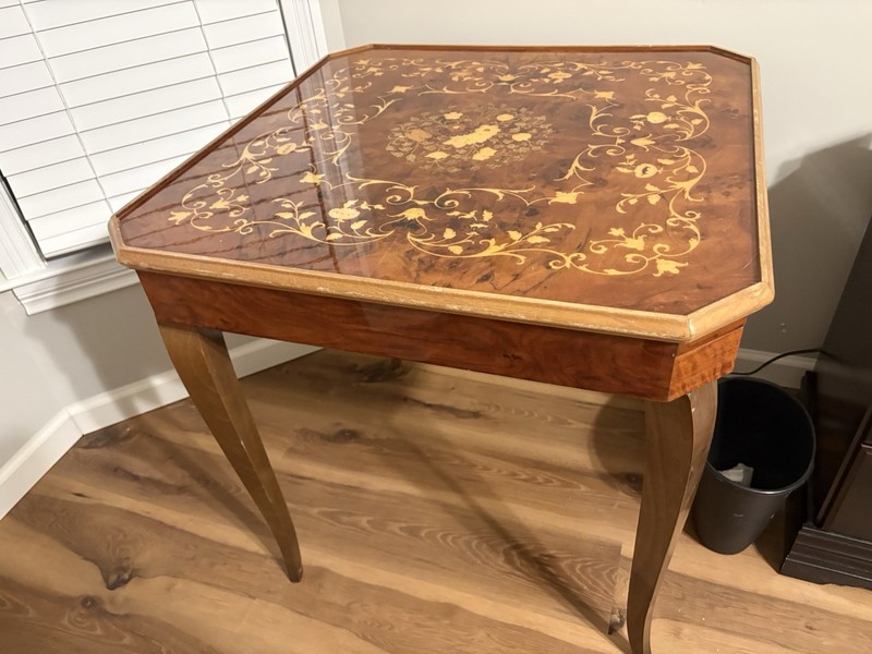 Vintage Italian Inlaid Wood Multi-Game Table (Sorrento Style). Cross posted