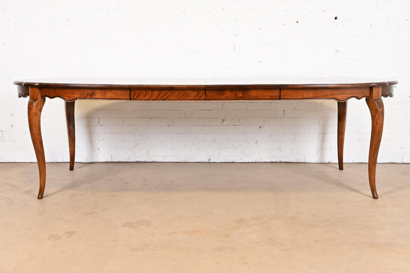 Ethan Allen French Provincial Solid Birch Extension Dining Table, Refinished gallery