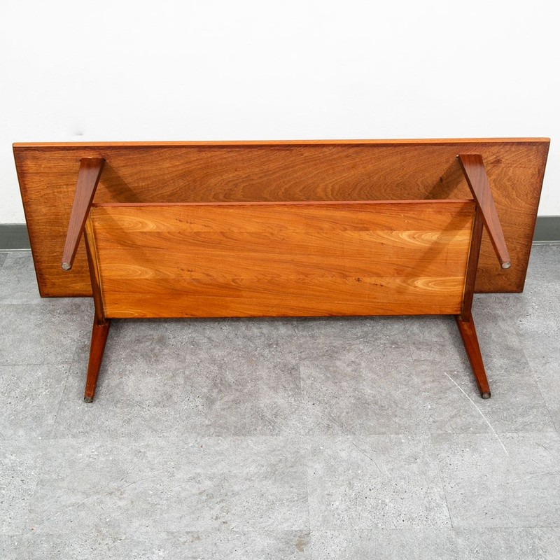 Mid Century Danish Modern Coffee Table Solid Teak Denmark Surfboard Rectangular gallery
