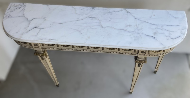 Italian Marble Top Console Table gallery