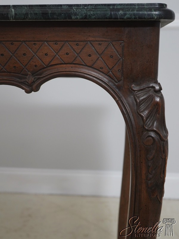 L71081: French Louis XV Style Marble Top Console Table Server gallery
