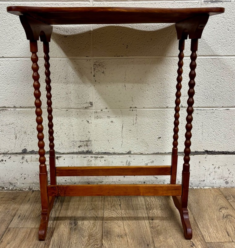 Antique Victorian Spindle Leg Bobbin Leg Side Table gallery