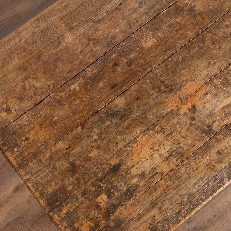 Rustic 19th Century Swedish Work Table Console with Four Drawers gallery