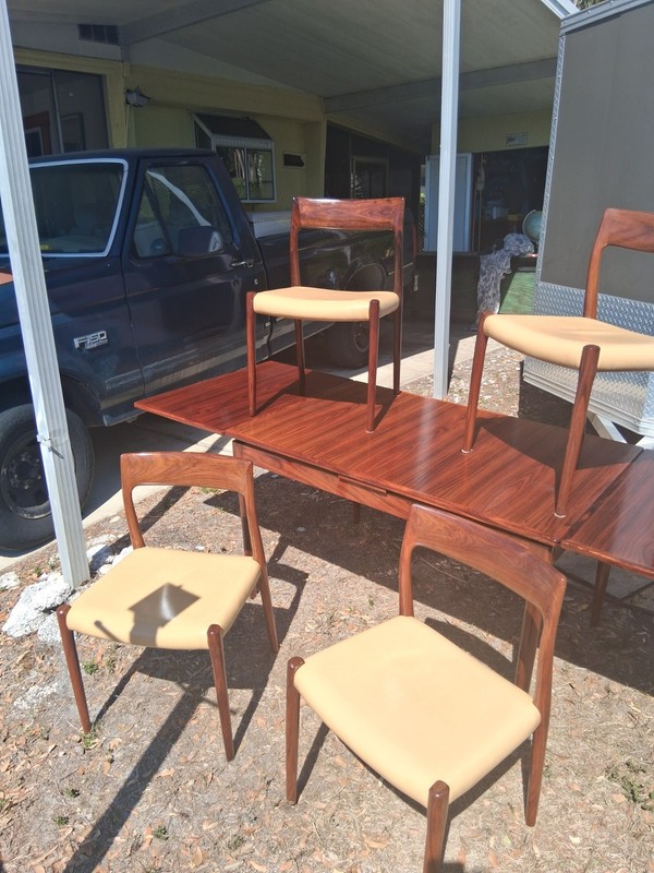 Mid century dining room table and chairs gallery