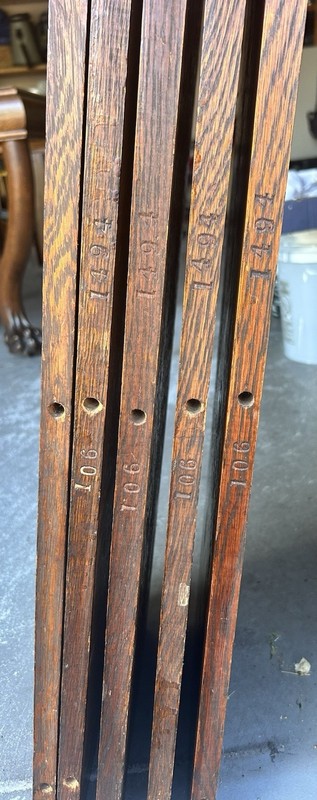 Vintage-Antique Solid Tiger Oak Lion Claw Dining Table With Casters And 6 Leaves gallery