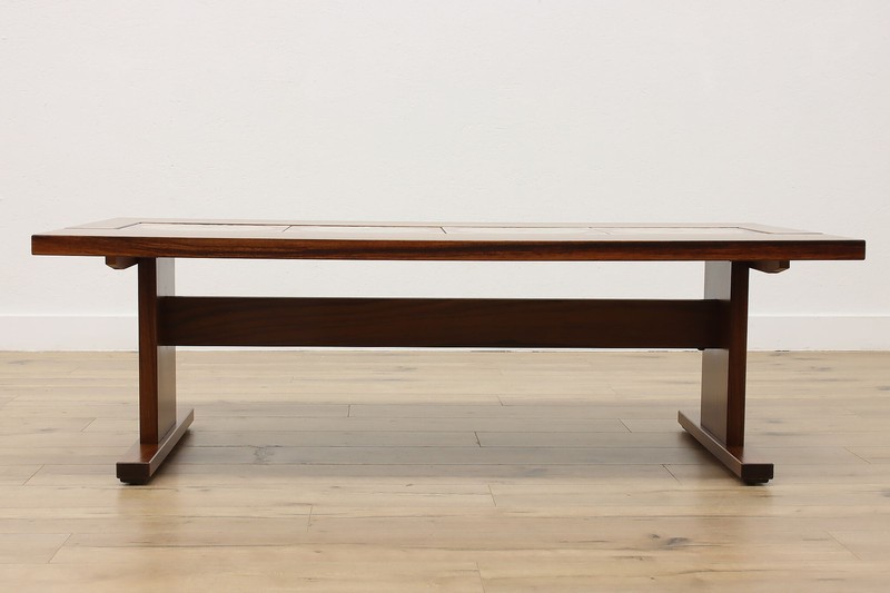 Midcentury Modern Vintage Rosewood & Tile Top Coffee Table #54593 gallery