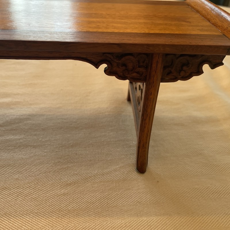 Small Carved Oriental Teak wood display table Stand gallery