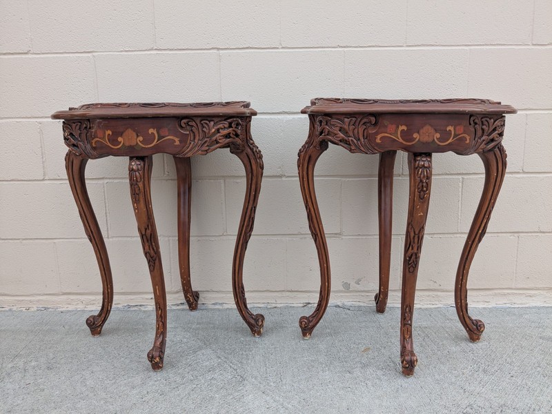 Vintage French Provincial Regency Side Tables
