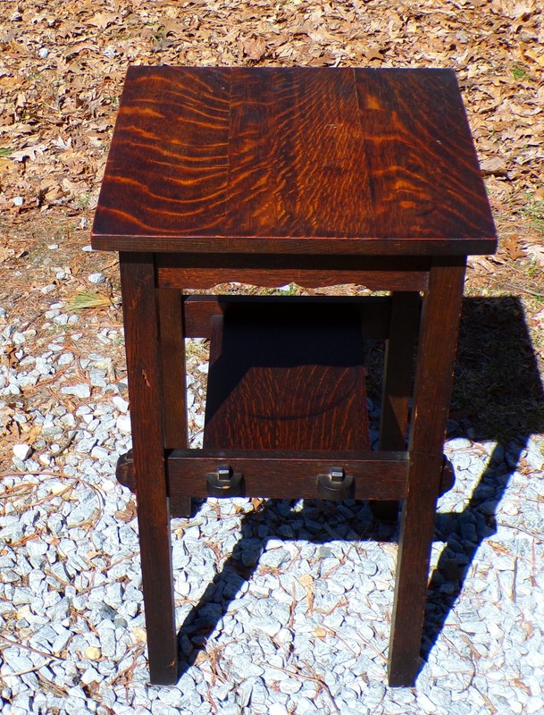 Vintage Mission Oak Arts & Crafts Side Table Plant Stand End Table