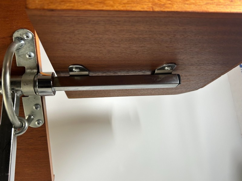 1970s Danecastle ApS Danish Modern Teak and Chrome Adjustable Reading Tray Table gallery