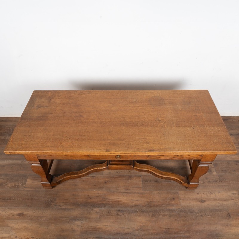 19th Century Oak Baroque Library Table gallery