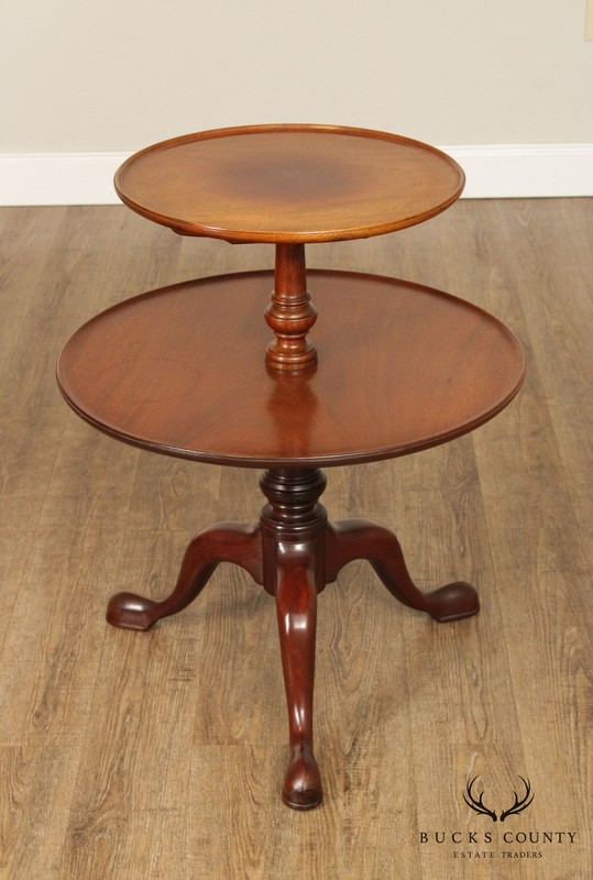 Kittinger Mahogany Queen Anne 2 Tier Dumbwaiter Side Table gallery
