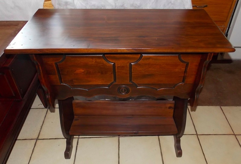 Mid Century Pine Entry Table / Bookshelf Table / Sofa Table (BST-9)