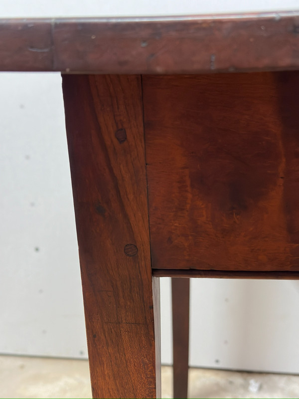 antique cherry side night table farmhouse country taper legs pegged gallery
