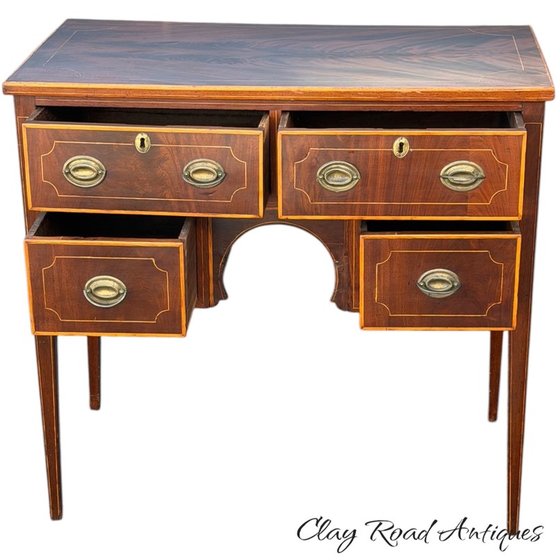 Antique Hepplewhite server dressing table stand mahogany line inlaid 1800s fine gallery