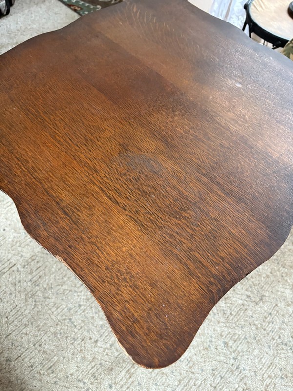 VINTAGE TABLE WITH CLAW FEET ORIGINAL FINISH 1800'S gallery