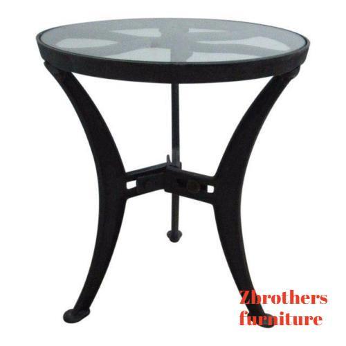 Vintage Industrial Reclaimed Cast Iron Pulley Wheel End Table Pedestal B