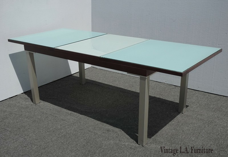 Vintage Italian Costantini Pietro Extension Dining Room Table w One Leaf