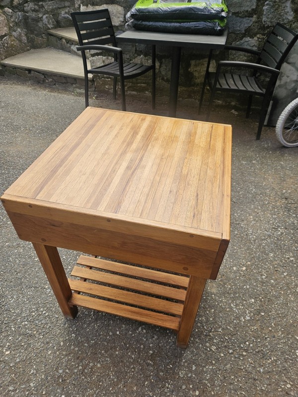 Antique Butcher Block 30" H ,24"×24" gallery