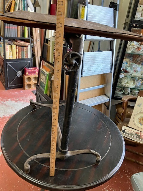 Antique Steampunk Medical Bedside Table - Sidway Chicago - Adjustable Height gallery