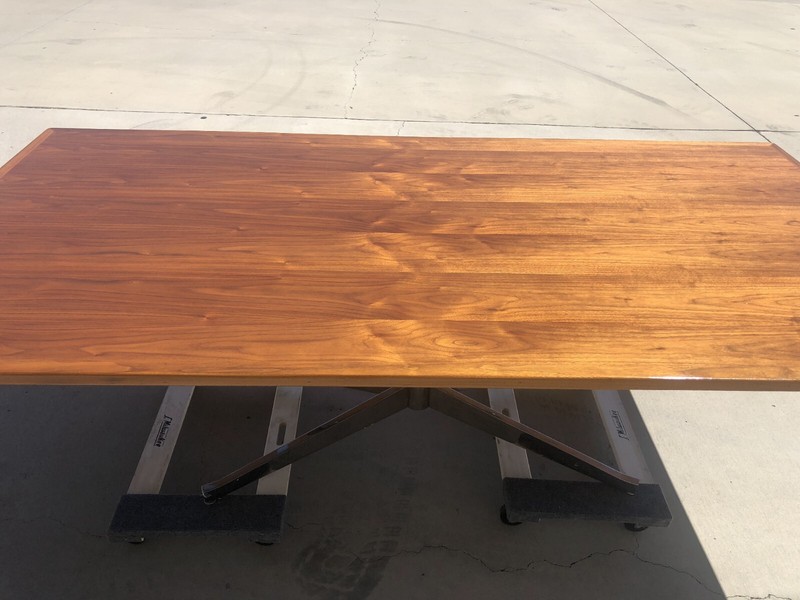 Florence Knoll Mid Century Modern Chrome Dining Conference Table gallery