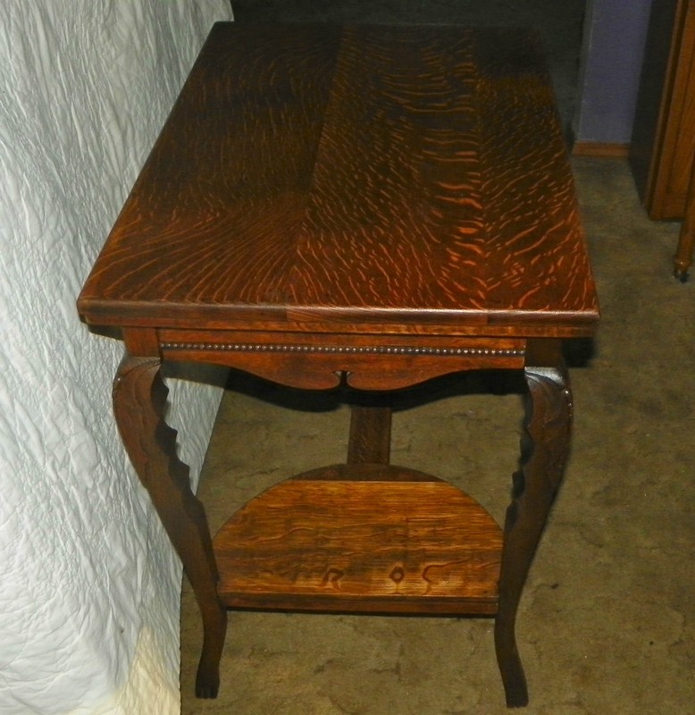 Solid Quartersawn Oak Carved Center Table / Parlor Table (PRT33) gallery