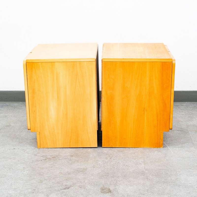 Mid Century Modern Nightstands Doors End Side Tables Blonde Canadian Mcm Two 2 gallery