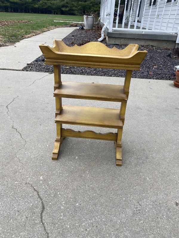Tell City Chair Company Solid Hard Rock Maple Antique Yellow 3 Tier Side Table gallery