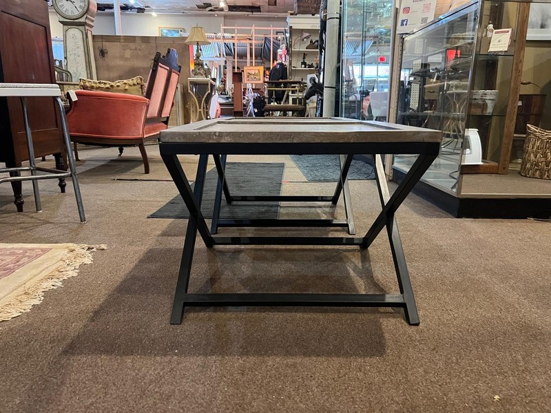Vintage Wood & Iron Side Tables gallery