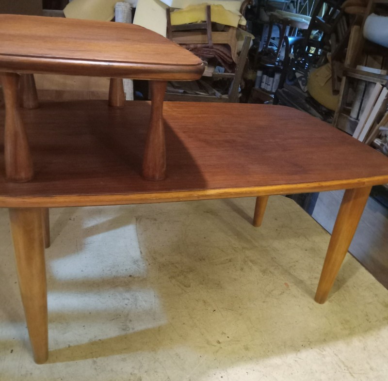 Mid Century Walnut Step End Table / Side Table (SET-112) gallery