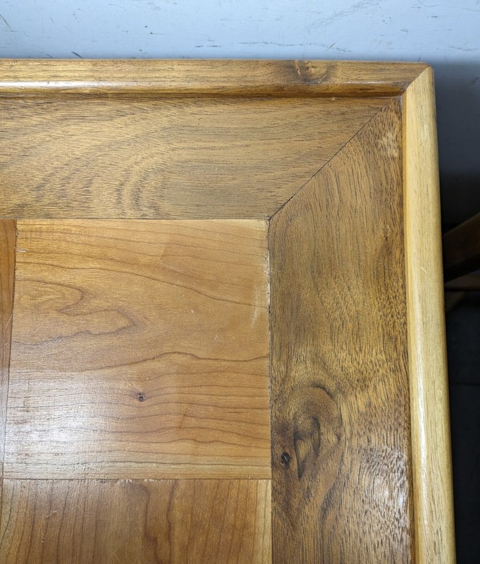 Vintage Pair of Mid Century Modern Square Cube Teak Wood Rolling End Tables gallery