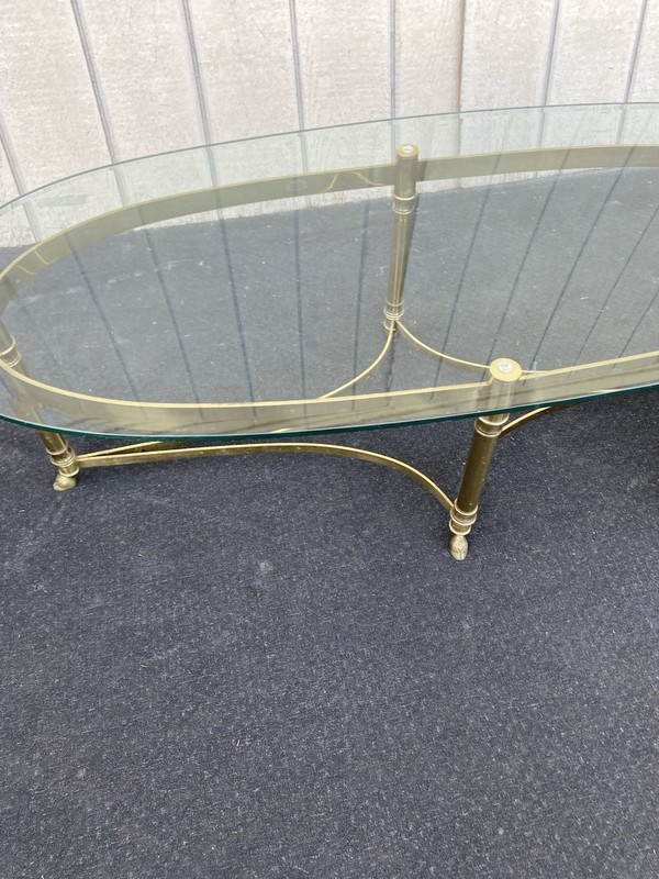 66465 QUALITY Brass and Glass Coffee Table Stand gallery