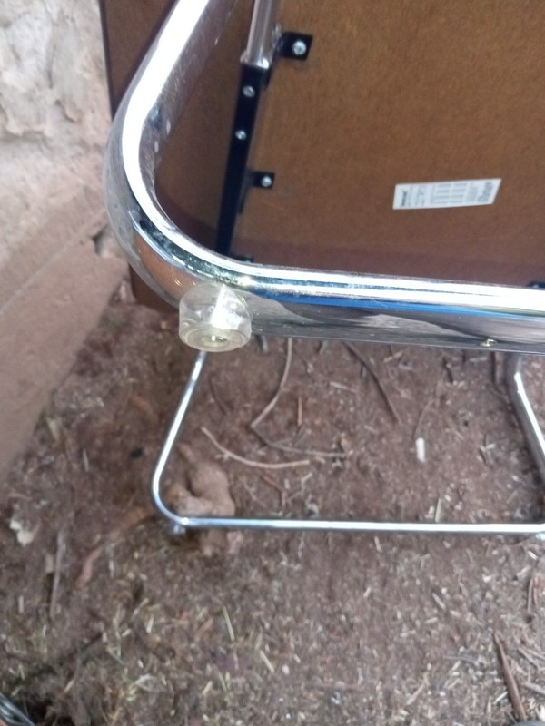 Vintage Steelcase table Low Square Coffee Table Chrome Legs Laminate Wood Grain gallery