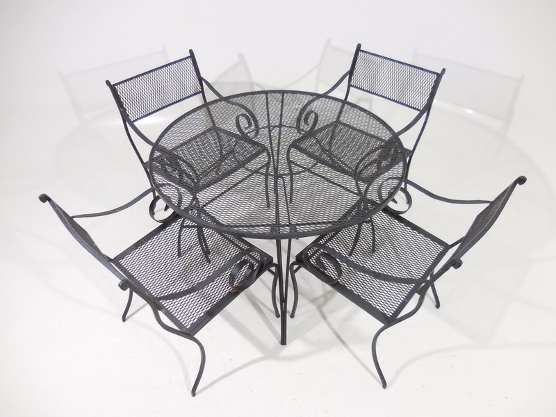 50'smodern IRON outdoor/indoor SALTERINI garden Dinette Set by Tempestini gallery