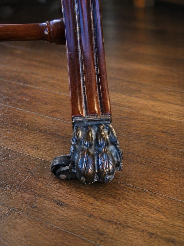 Rare Shaw Of London Leather Top Sofa Table Mahogany Drop Leaf Regency gallery
