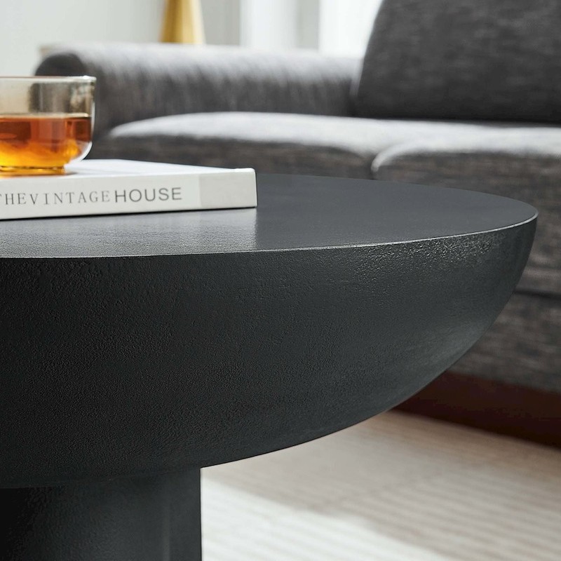 Caspian Round Concrete Coffee Table gallery