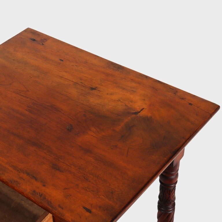 Sheraton Mahogany & Birds Eye Maple Side Stand With Rope-Twist Legs C1830 gallery