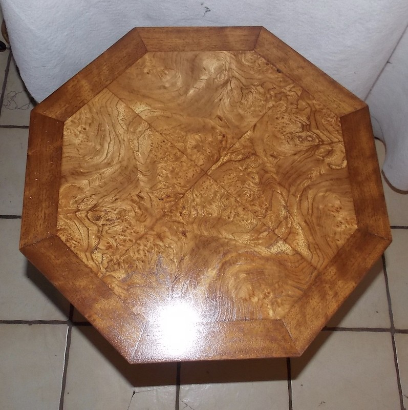 Mid Century Drexel Mahogany / Burl Elm End Table / Side Table (ET392) gallery