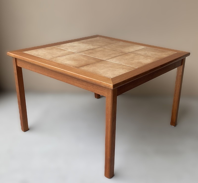 Danish Modern Toften Mobelfabrik Teak Tiled Side Table