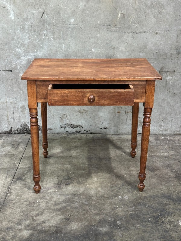 Antique Sheraton Maple 1 Drawer Work Table Writing Desk Nightstand 19th Century gallery