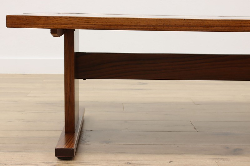 Midcentury Modern Vintage Rosewood & Tile Top Coffee Table #54593 gallery