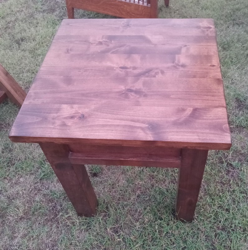 Solid Alder Wood End Table with Walnut Stain/ Side Table (ET501)