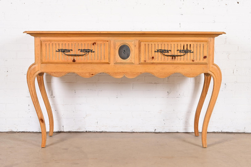 Baker Furniture Italian Provincial Louis XV Pine Huntboard or Console Table