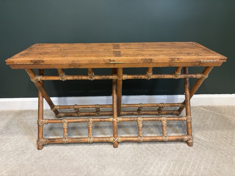 Vintage McGuire Oak Folding Table gallery